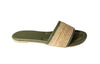 sandalias planas verdes Cammina