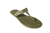 Sandalias bajas verdes con memory foam para mujer Cammina