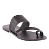 Sandalias Planas Negras de Piel Cammina