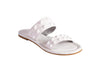 sandalias planas blancas con estoperoles