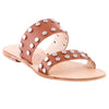 sandalias planas canela con estoperoles Cammina