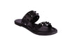 sandalias de piel negras con estoperoles Cammina