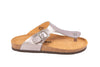 sandalias plateadas bajitas Cammina