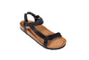 sandalias de cuero negras Cammina
