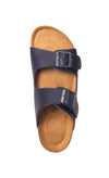 sandalias para hombre de cuero azul marino Cammina