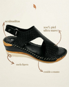 Infografía Sandalia Cammina 11252-01 Negro