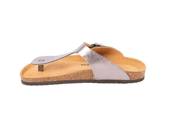 sandalias plateadas brillantes Cammina