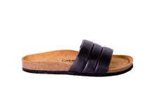  sandalias de piel negras para mujer Cammina