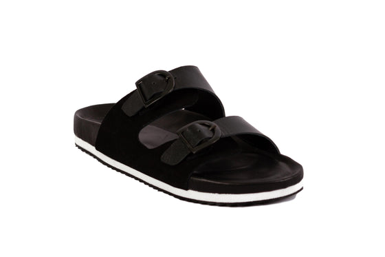 sandalias de piel color negro Cammina